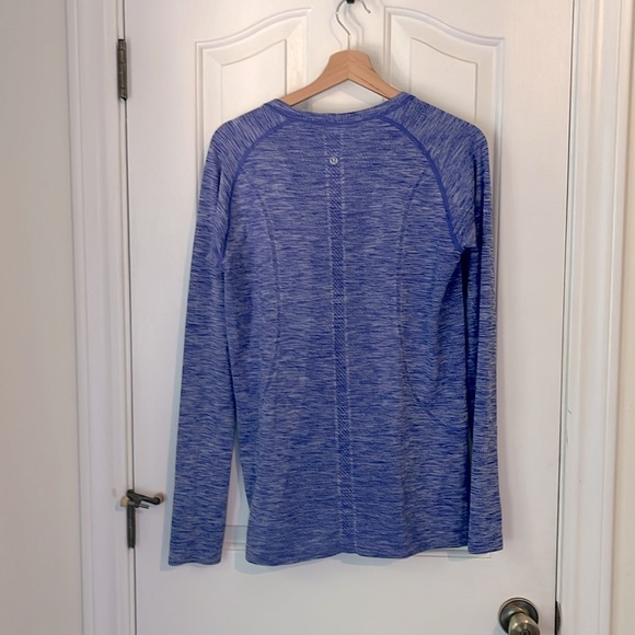 Lululemon | Swiftly Tech Long Sleeve CrewSpace Dye Heather Pigment Blue Size 12 - Picture 12 of 15